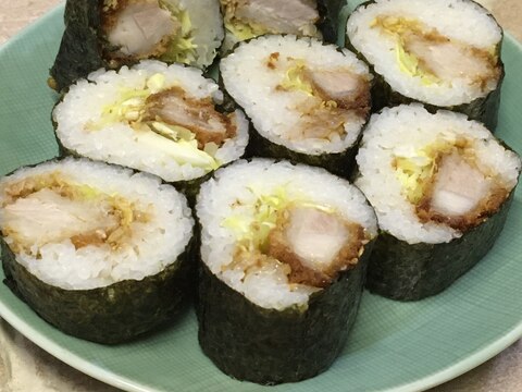 とんかつ海苔巻き♪